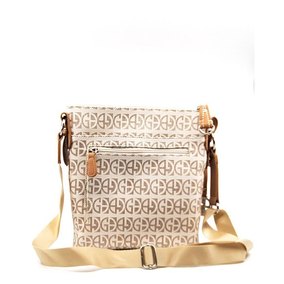 NWD Giani Bernini Khaki Block Signature Crossbody - Picture 4 of 7